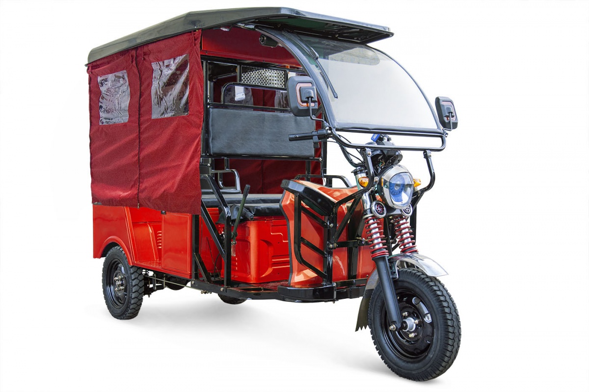 Электротрицикл Rutrike Рикша 48V1000W Красный - купить в Сочи